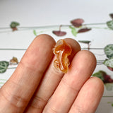 Icy A-Grade Natural Red Jadeite Rat Pendant No.172204