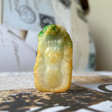 A-Grade Natural Green & Yellow Jadeite Ancient Ruins Pendant/ Display No.172137