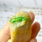 A-Grade Natural Green & Yellow Jadeite Ancient Ruins Pendant/ Display No.172137