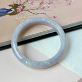 59.8mm A-Grade Natural Purple Jadeite Modern Round Bangle No.152128