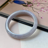 59.8mm A-Grade Natural Purple Jadeite Modern Round Bangle No.152128