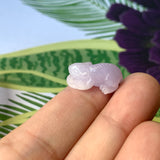 A-Grade Natural Lavender Jadeite Rat Pendant No.172205