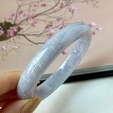 59.8mm A-Grade Natural Purple Jadeite Modern Round Bangle No.152128