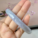 59.8mm A-Grade Natural Purple Jadeite Modern Round Bangle No.152128