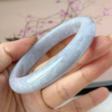 59.8mm A-Grade Natural Purple Jadeite Modern Round Bangle No.152128