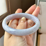 59.8mm A-Grade Natural Purple Jadeite Modern Round Bangle No.152128