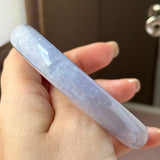 59.8mm A-Grade Natural Purple Jadeite Modern Round Bangle No.152128