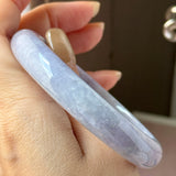 59.8mm A-Grade Natural Purple Jadeite Modern Round Bangle No.152128