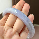 59.8mm A-Grade Natural Purple Jadeite Modern Round Bangle No.152128