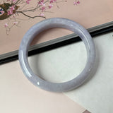 62.4mm A-Grade Natural Purple Jadeite Modern Round Bangle No.152129