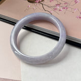 62.4mm A-Grade Natural Purple Jadeite Modern Round Bangle No.152129