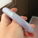 62.4mm A-Grade Natural Purple Jadeite Modern Round Bangle No.152129