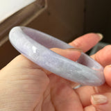 62.4mm A-Grade Natural Purple Jadeite Modern Round Bangle No.152129