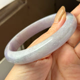 62.4mm A-Grade Natural Purple Jadeite Modern Round Bangle No.152129