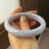 62.4mm A-Grade Natural Purple Jadeite Modern Round Bangle No.152129