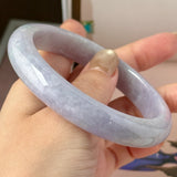 62.4mm A-Grade Natural Purple Jadeite Modern Round Bangle No.152129