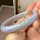 62.4mm A-Grade Natural Purple Jadeite Modern Round Bangle No.152129