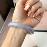 62.4mm A-Grade Natural Purple Jadeite Modern Round Bangle No.152129