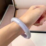 62.4mm A-Grade Natural Purple Jadeite Modern Round Bangle No.152129