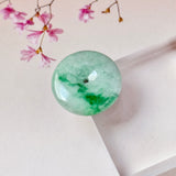 A-Grade Natural Moss on Snow Jadeite Donut No.172749