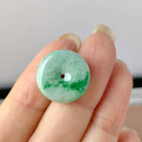 A-Grade Natural Moss on Snow Jadeite Donut No.172749