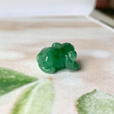 A-Grade Natural Imperial Green Jadeite Pig Pendant No.172201