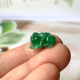 A-Grade Natural Imperial Green Jadeite Pig Pendant No.172201