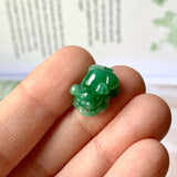 A-Grade Natural Imperial Green Jadeite Pig Pendant No.172201