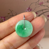A-Grade Natural Moss On Snow Jadeite Donut No.172604