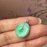A-Grade Natural Moss On Snow Jadeite Donut No.172604