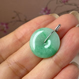 A-Grade Natural Moss On Snow Jadeite Donut No.172604