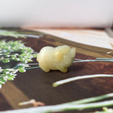 A-Grade Natural White Yellow Jadeite Pig Pendant No.172200