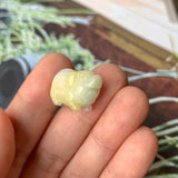 A-Grade Natural White Yellow Jadeite Pig Pendant No.172200