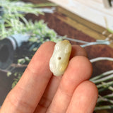 A-Grade Natural White Yellow Jadeite Pig Pendant No.172200