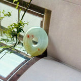 A-Grade Natural Tri-Colour Jadeite Donut No. 172751