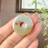 A-Grade Natural Tri-Colour Jadeite Donut No. 172751