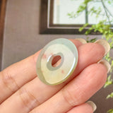 A-Grade Natural Tri-Colour Jadeite Donut No. 172751