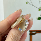 A-Grade Osmanthus Floral Jadeite Donut Pendant (Osmanthus Flower) No.172755