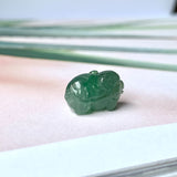A-Grade Bluish Green Jadeite Pig Pendant No.172202