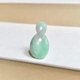 A-Grade Natural Moss On Snow Jadeite Eternity Knot No.8 Pendant No.172285