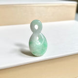 A-Grade Natural Moss On Snow Jadeite Eternity Knot No.8 Pendant No.172285
