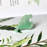 A-Grade Natural Green Jadeite Horse Pendant No.172195