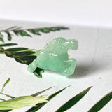 A-Grade Natural Green Jadeite Horse Pendant No.172195