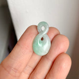 A-Grade Natural Moss On Snow Jadeite Eternity Knot No.8 Pendant No.172285