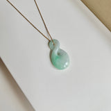 A-Grade Natural Moss On Snow Jadeite Eternity Knot No.8 Pendant No.172285