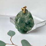 A-Grade Floral Jadeite Buddha's Hand Bat Pendant No.600114