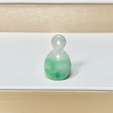 A-Grade Natural Moss On Snow Jadeite Eternity Knot No.8 Pendant No.172590