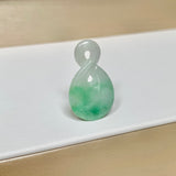 A-Grade Natural Moss On Snow Jadeite Eternity Knot No.8 Pendant No.172590