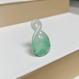 A-Grade Natural Moss On Snow Jadeite Eternity Knot No.8 Pendant No.172590