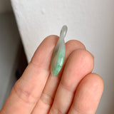 A-Grade Natural Moss On Snow Jadeite Eternity Knot No.8 Pendant No.172590